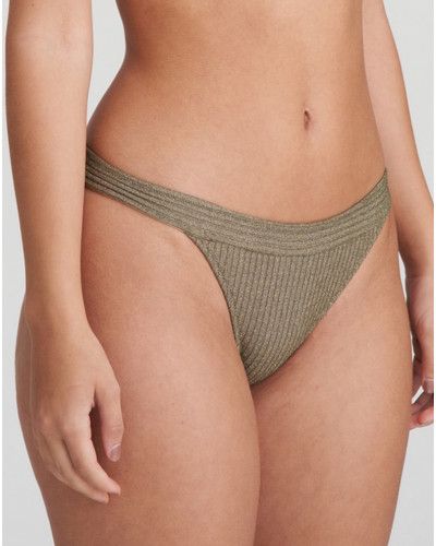 Braguita brasileña con cintura recta Marie Jo Bain Tinjis (Golden Olive)
