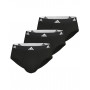Paquete de 3 calzoncillos de algodón Adidas Active Flex (negro/negro/negro)