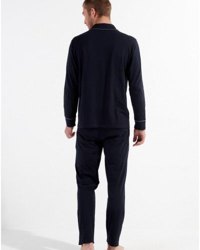 Pyjama long HOM Albert 100% coton (Marine)
