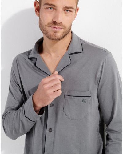Long pyjamas HOM Albert 100% cotton (Gris)