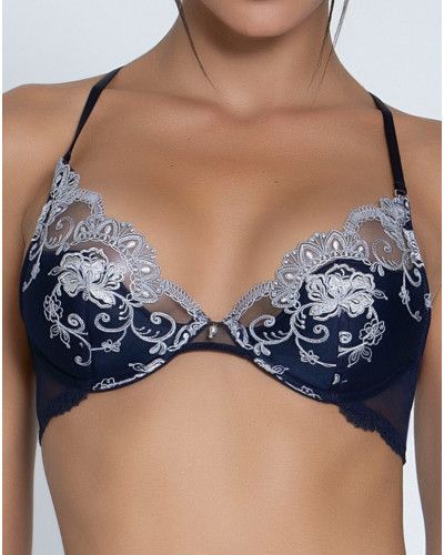 Underwired triangle bra Lise Charmel Déesse en Glam (Marine Argent)