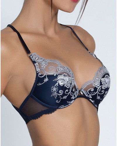 Soutien-gorge triangle armature Lise Charmel Déesse en Glam (Marine Argent)
