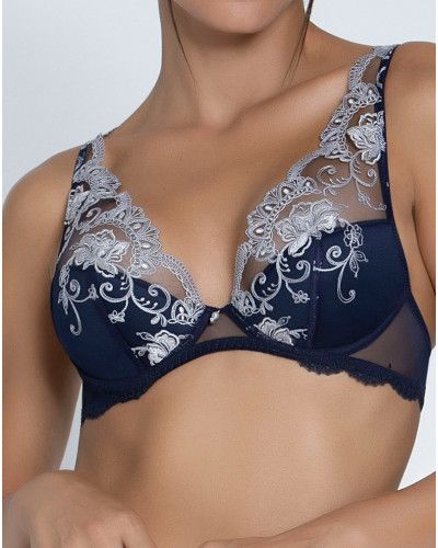 Soutien-gorge triangle Lise Charmel Déesse en Glam (Marine Argent)