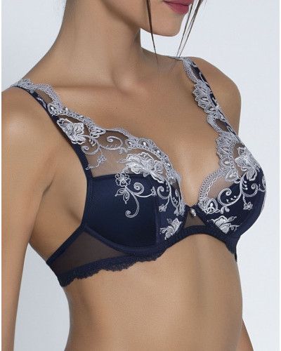 Soutien-gorge triangle Lise Charmel Déesse en Glam (Marine Argent)