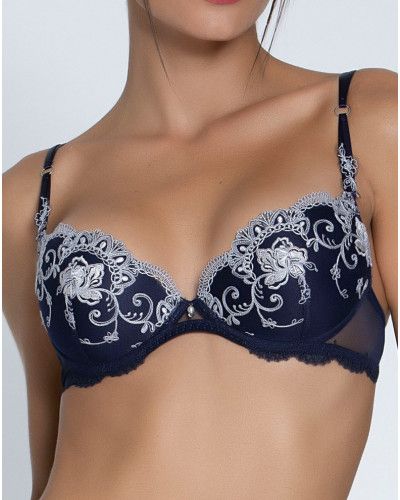 Padded bra Lise Charmel Déesse en Glam (Marine Argent)