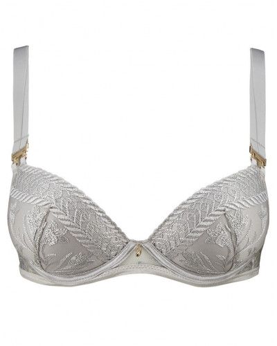 Padded plunge bra Aubade Magnetic Spell (Platinum)