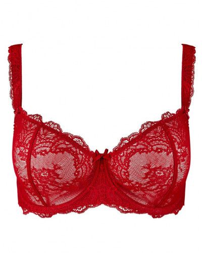 Sujetador corbeille confort Aubade Danse des Sens (Irresistible Red)