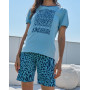 Pijama corto Massana Leopard para mujer (Multicolor)