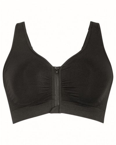 Wireless molded zipper bra Anita Care Lynn (Black)
