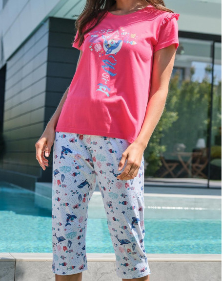 Sea Massana Women's Pyjamas 100% Cotton (Multicolour)