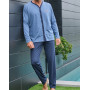 Pyjama long Homme Massana Bleu Jean (Multicolore)