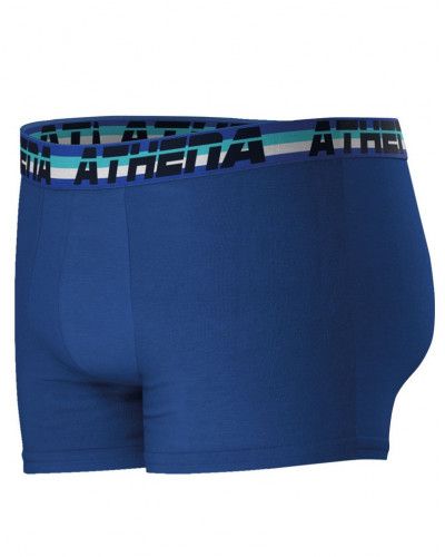 Juego de 3 boxers elásticos de algodón Athena (Noir/Bleu/Marine)
