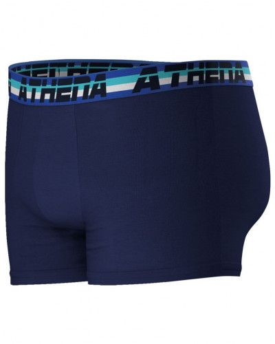 Lot de 3 boxers Stretch Coton Athena (Noir/Bleu/Marine)