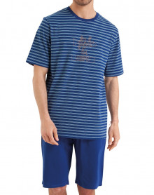 Athena Striped Short Pajamas 100% Cotton (Multicolor)