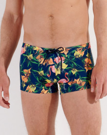 Swim shorts HOM Flamingo (Marine imprimé)