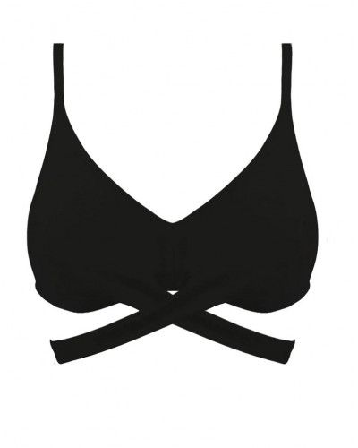 Wireless triangle bath bra Antigel La Chiquissima (Black)