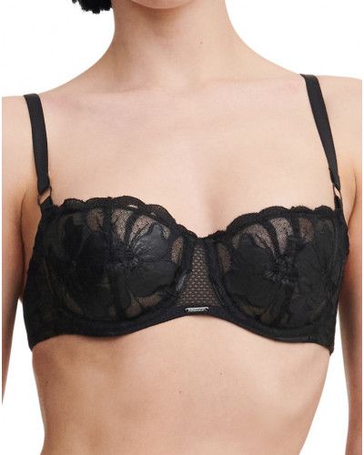 Balcony demi bra Chantelle Fleurs Signature (Leather Black)