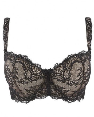 Sujetador corbeille confort Aubade Danse des Sens (Negro)
