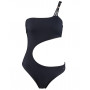 Asymmetric one-piece swimsuit Aubade Secret Laguna (Black)