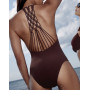 Soft one piece swimming suit Aubade Gipsy Muse (Henna)
