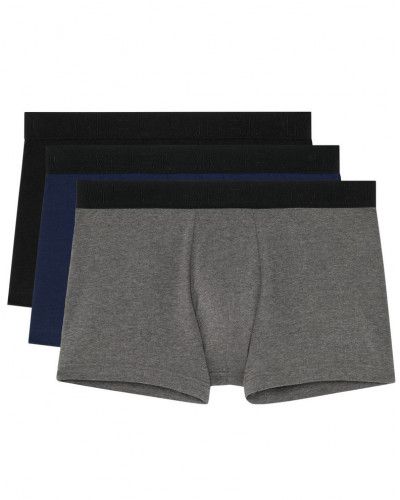 Lot de 3 boxers HOM Boxerlines (Noir/Marine/Gris Chiné)