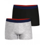Set of 2 Boxer shorts Made in France (Gris Chiné / Black)