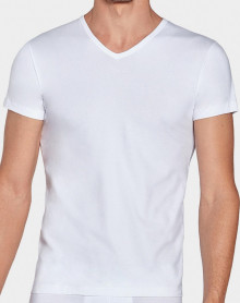 T-shirt col V Eden Park E60 (Blanc)