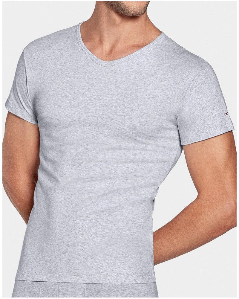 V-neck t-shirt Eden Park E60 (Gris)