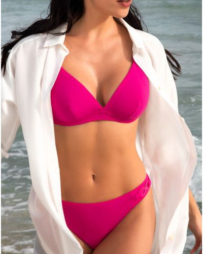 Slip de bain taille basse Lise Charmel Grâce Infinie (Tresses Fuschia)