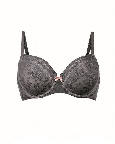 Rosa Faia flower Underwired bra (Anrthracite)