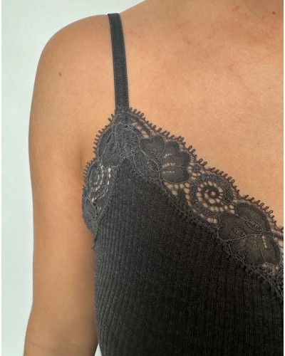 Tank Top wool and silk Oscalito 3408 (Ardoise)