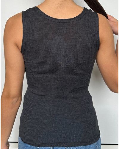 wool and silk Oscalito Tank Top 3442R (Ardoise)