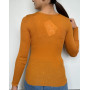 Round Collar Top wool and silk Oscalito 3446R (Moutarde)