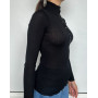 Long-Sleeved Top wool and silk Oscalito 6347 (Black)