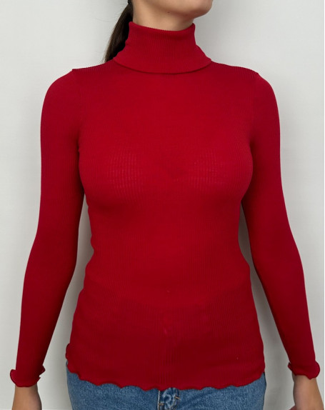 Sweater Turtleneck wool and silk Oscalito 3438 (Rouge)