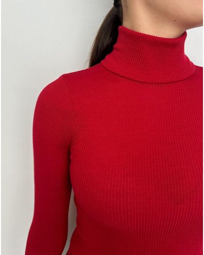 Sweater Turtleneck wool and silk Oscalito 3438 (Rouge)