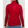 Blusa Cuello Alto lana y seda Oscalito 3438 (Rouge)