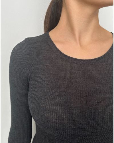 Camiseta Manga Larga lana y seda Oscalito 3446R (Ardoise)