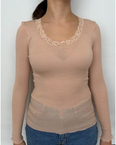 Long sleeve Undershirt wool and silk Oscalito 3416 (Skin)