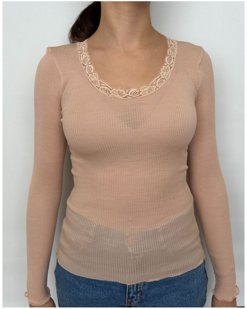 Long sleeve Undershirt wool and silk Oscalito 3416 (Skin)