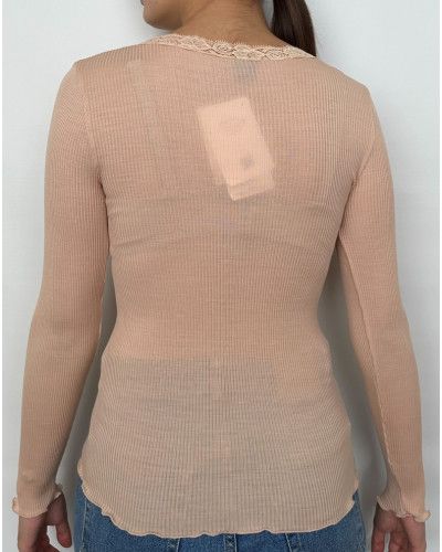 Camiseta de Manga Larga lana y seda Oscalito 3416 (Skin)