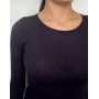 Round Collar Top wool and silk Oscalito 3446R (Myrtille)