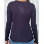 Round Collar Top wool and silk Oscalito 3446R (Myrtille)