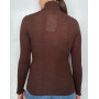 Funnel Collar Sweater wool and silk Oscalito 3429 (Cuir)