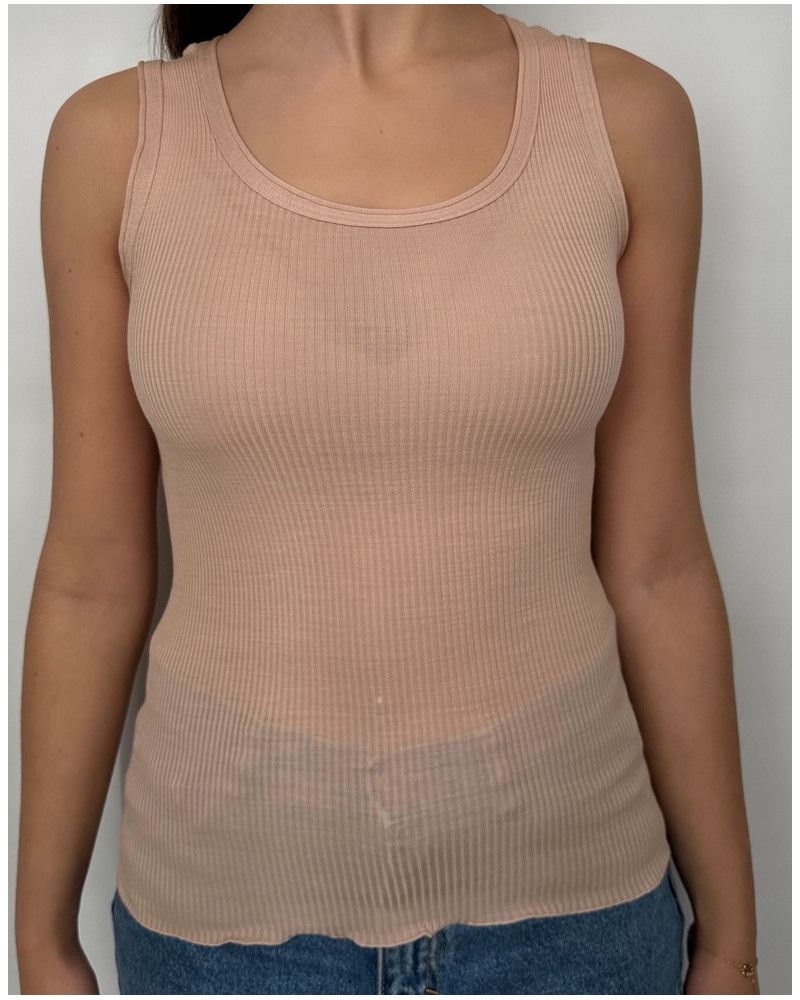 wool and silk Oscalito Tank Top 3442R (Peau)