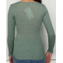 V Collar Undershirt wool and silk Oscalito 3486 (Sauge)