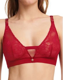 Underwired bra Orchids triangle Chantelle (Passion Red)