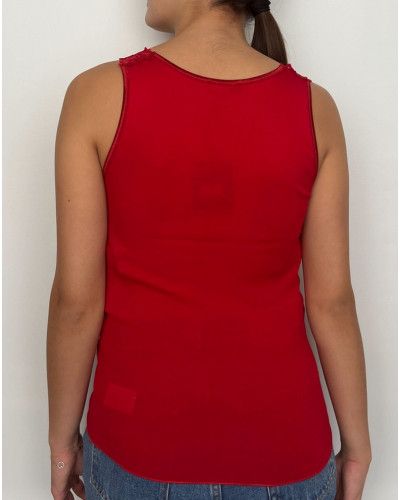 Débardeur Moretta laine & soie (Rosso)