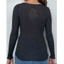 V Collar Undershirt wool and silk Oscalito 3486 (Ardoise)
