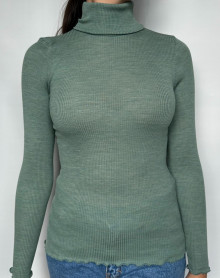 Sweater Turtleneck wool and silk Oscalito 3438 (Sauge)
